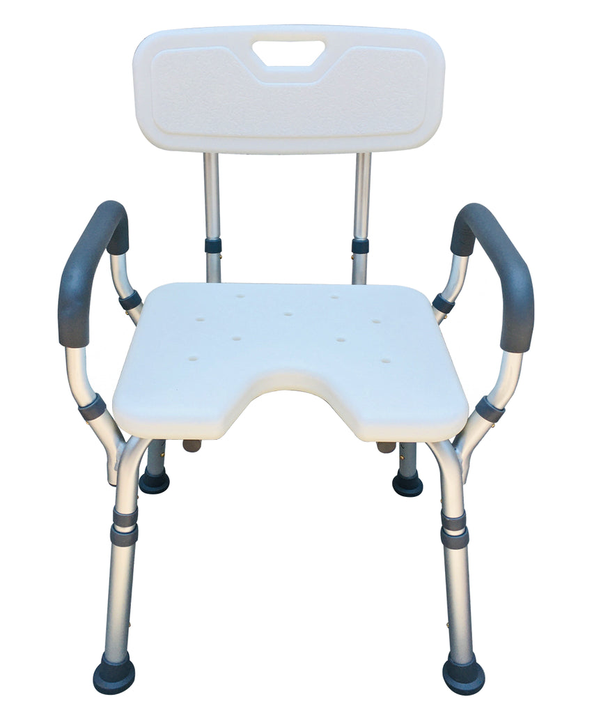 Silla Banco para ducha, baño o regadera con descansabrazos MOD. GT5014