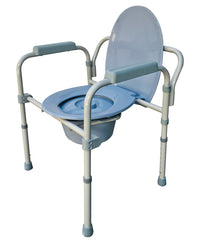 Silla de baño WC cómodo plegable con respaldo y cubeta MOD. GT7016