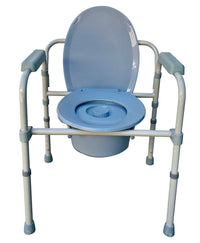 Silla de baño WC cómodo plegable con respaldo y cubeta MOD. GT7016