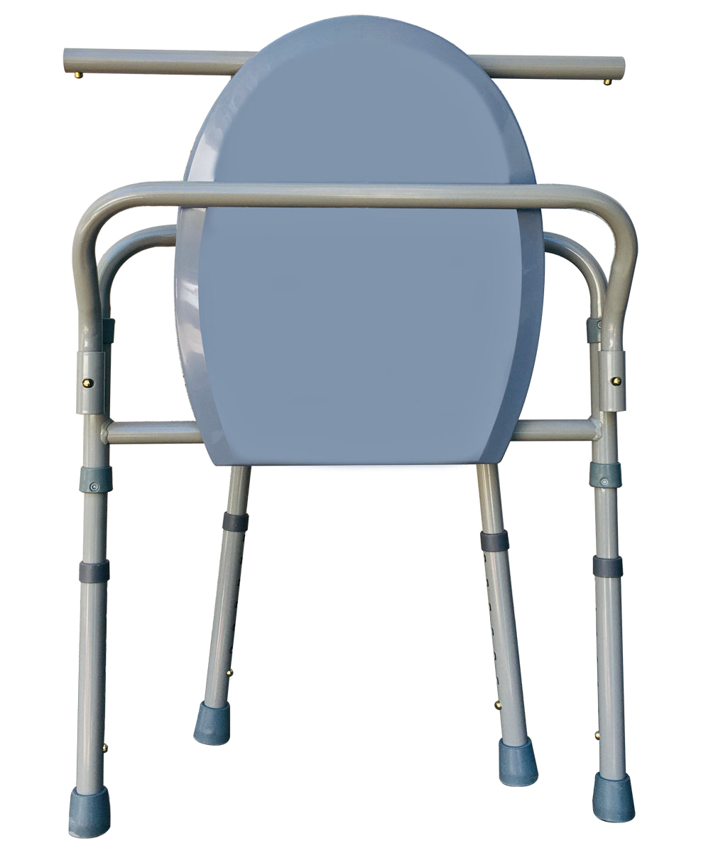 Silla de baño WC cómodo plegable con respaldo y cubeta MOD. GT7016