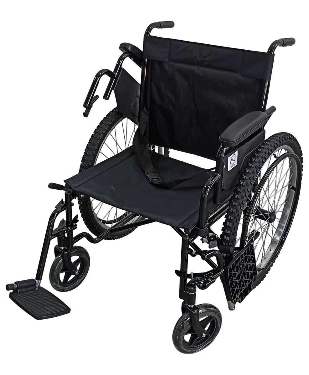 Silla de ruedas todo terreno con brazo elevadizo y piecera desmontable. MOD. 1007RN4