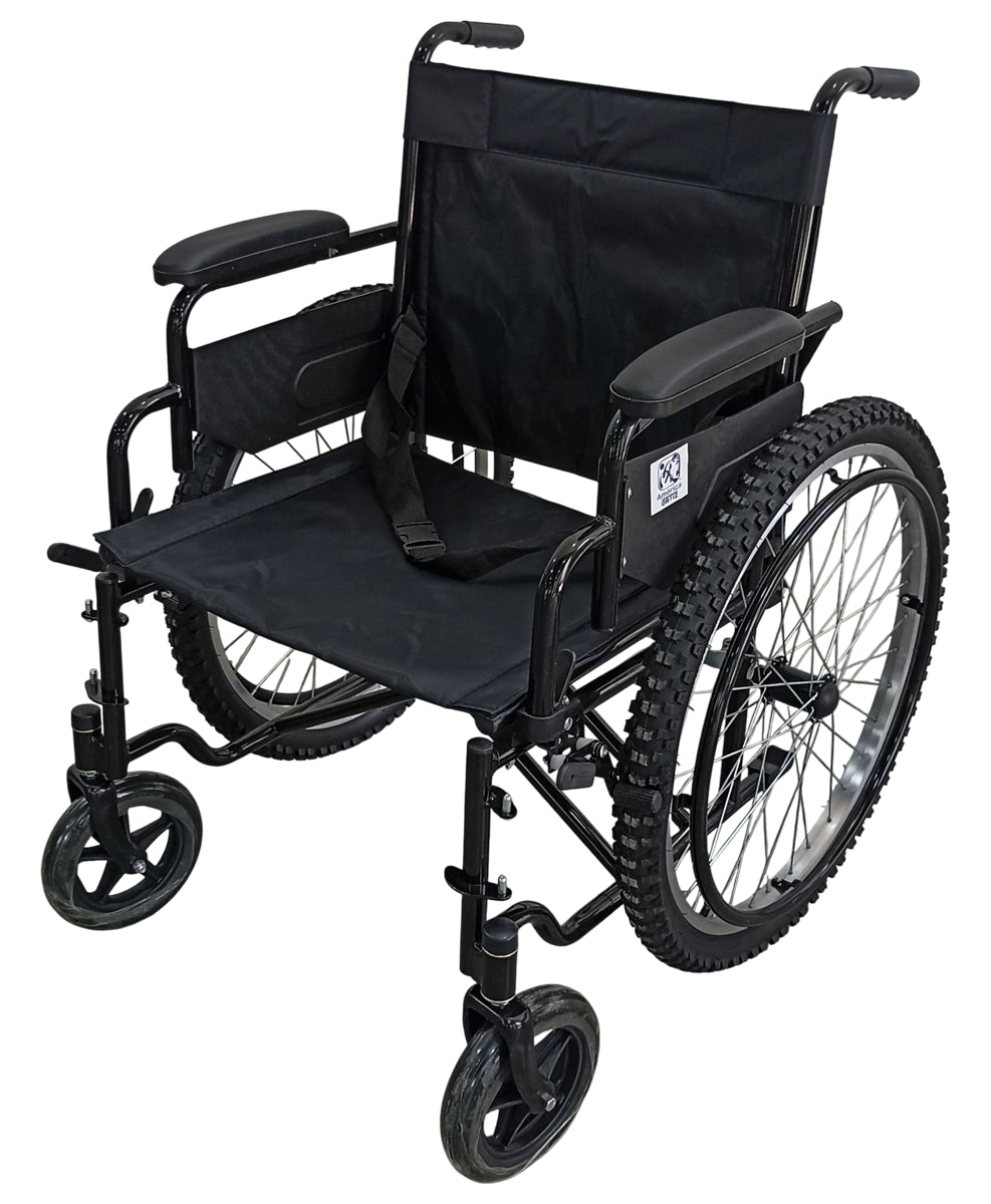 Silla de ruedas todo terreno con brazo elevadizo y piecera desmontable. MOD. 1007RN4