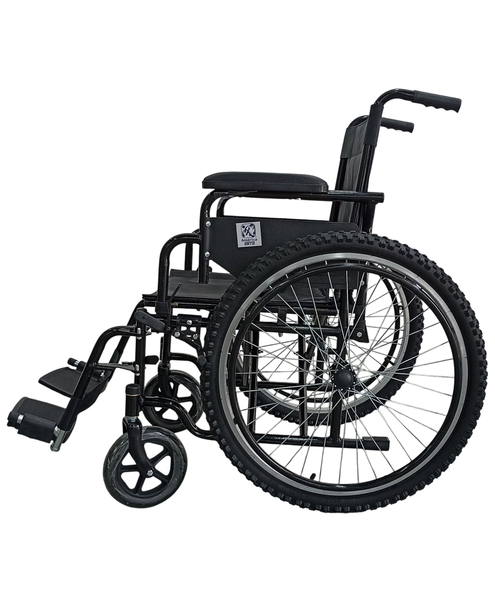 Silla de ruedas todo terreno con brazo elevadizo y piecera desmontable. MOD. 1007RN4