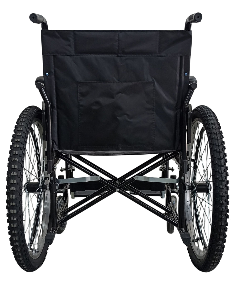 Silla de ruedas todo terreno con brazo elevadizo y piecera desmontable. MOD. 1007RN4