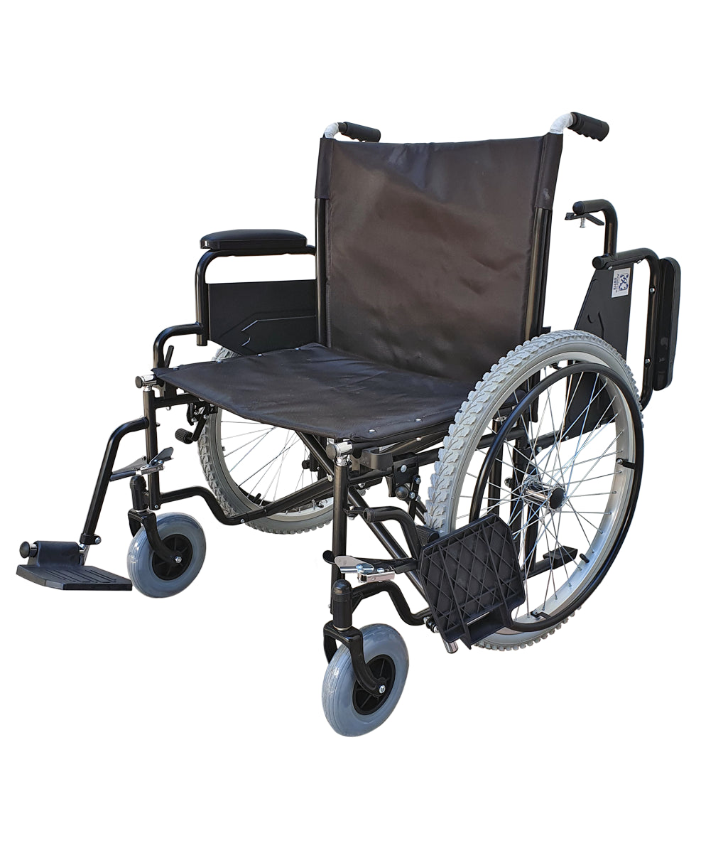 Silla De Ruedas Sobrepeso Bariátrica 180kg Asiento 61cm Negro MOD. 9130H