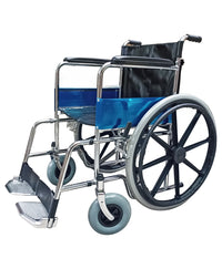 Silla De Ruedas Cromada Todo Terreno Ortopédica Neumática MOD. 2001PND4