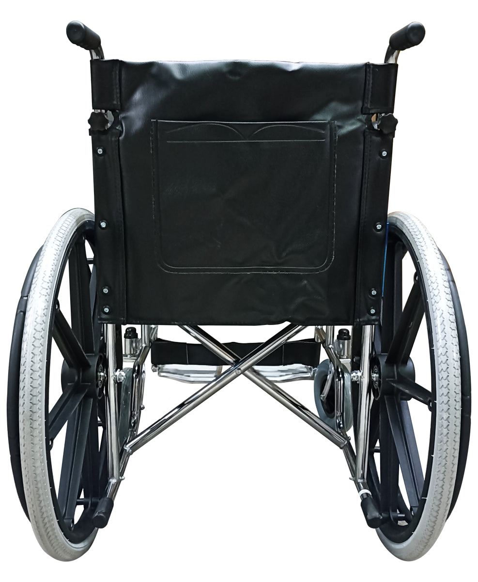 Silla De Ruedas Cromada Todo Terreno Ortopédica Neumática MOD. 2001PND4