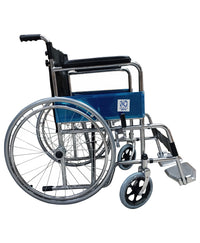 Silla de ruedas económica para adulto cromada desarmable MOD. 2001RD