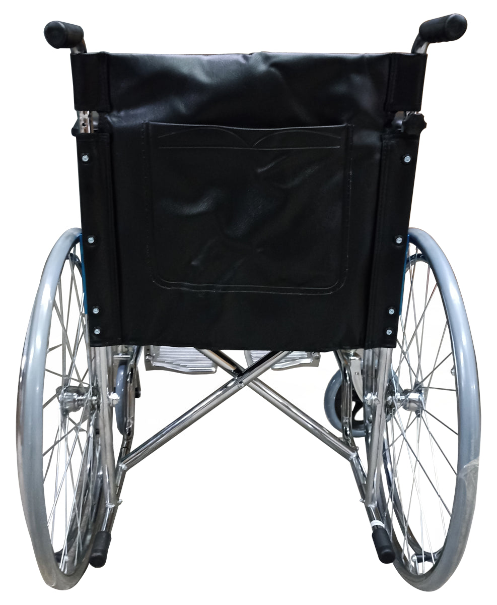 Silla de ruedas económica para adulto cromada desarmable MOD. 2001RD