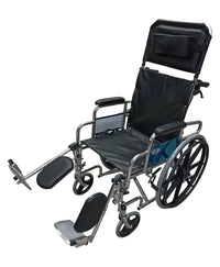 Silla De Ruedas Tipo Cama Elevapiernas Y Reclinable Ortiz Negro