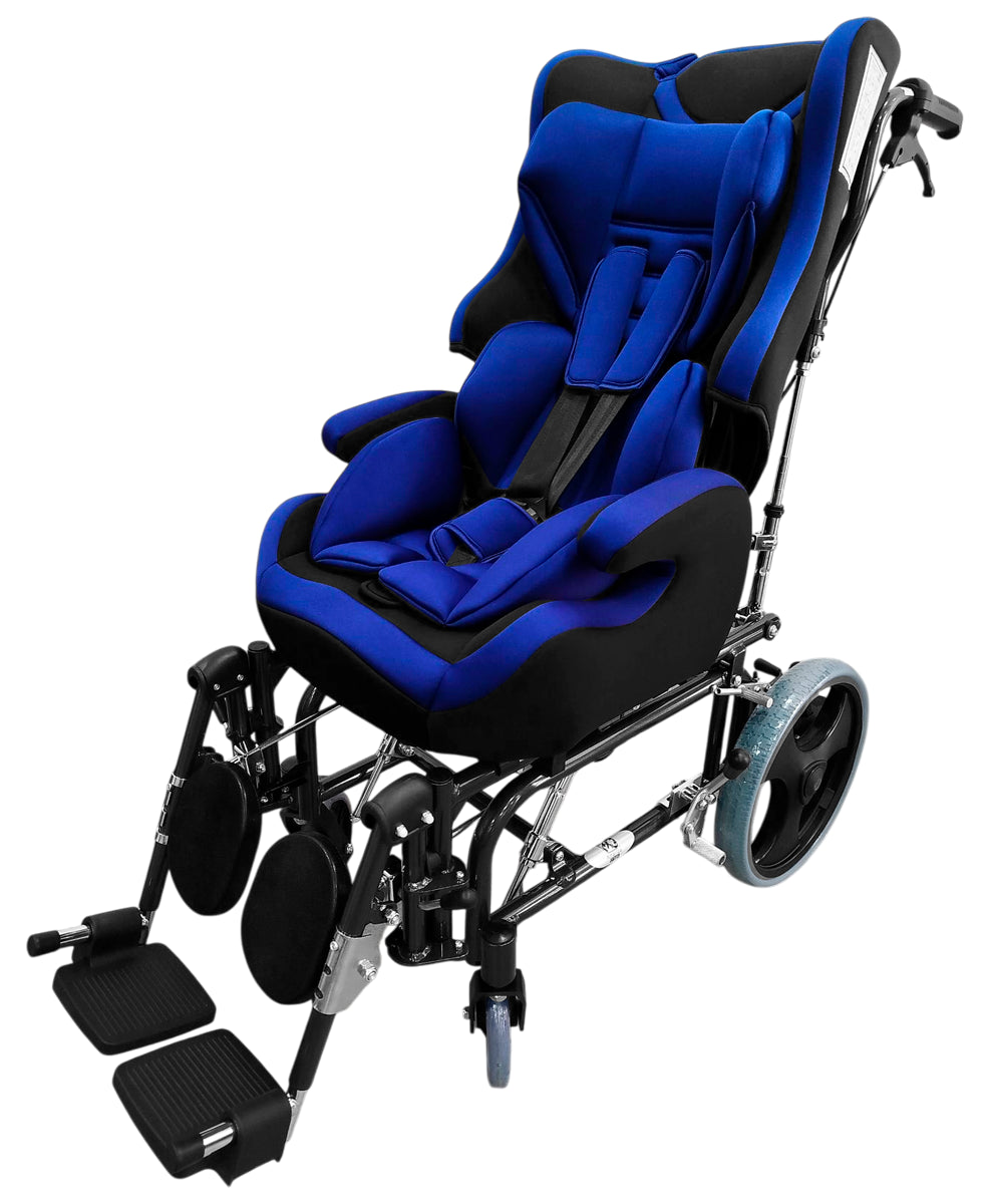 Silla de ruedas tipo carriola con asiento removible y cinchos para PCI MOD. 4227P