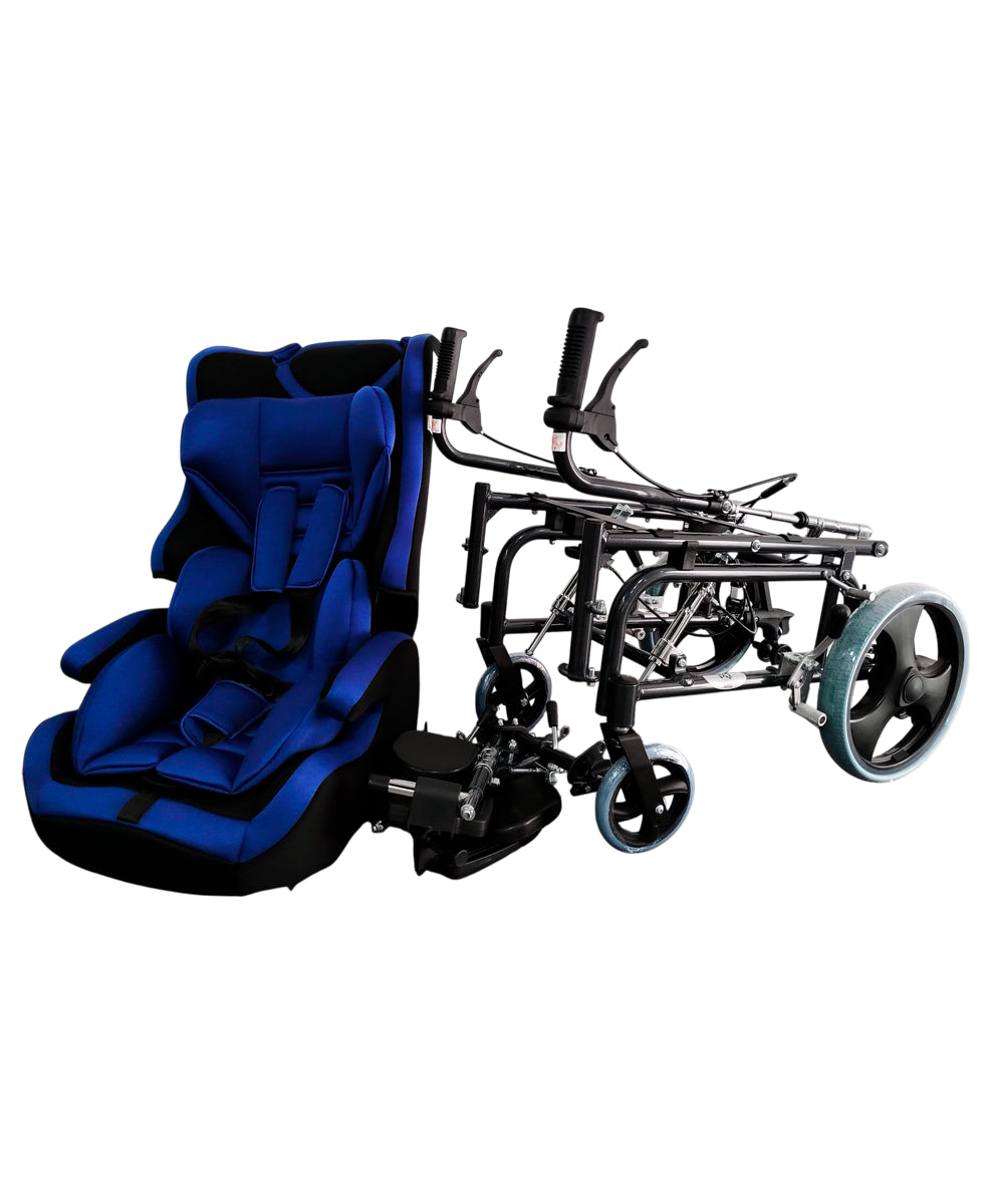 Silla de ruedas tipo carriola con asiento removible y cinchos para PCI MOD. 4227P