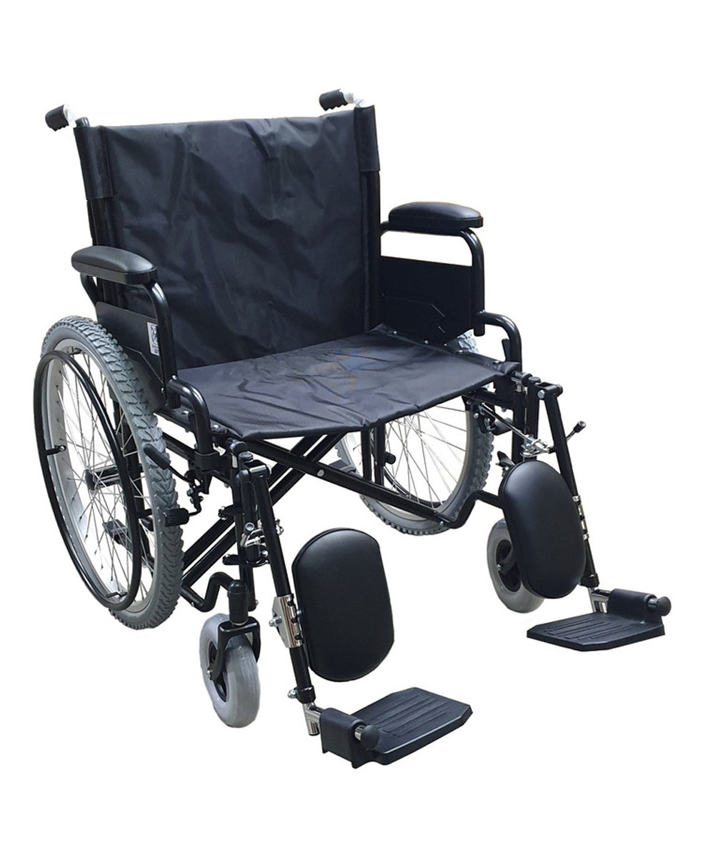 Silla de ruedas asiento ancho con elevapiernas bariatrica sobrepeso hasta 180kg MOD. 9138H