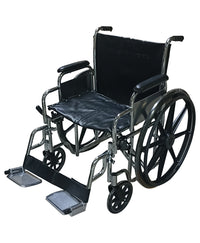 Silla de ruedas para sobrepeso con asiento ancho, brazo y piecera desmontable capacidad de peso 150 Kg MOD. 2027P