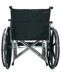 Silla de ruedas para sobrepeso con asiento ancho, brazo y piecera desmontable capacidad de peso 150 Kg MOD. 2027P