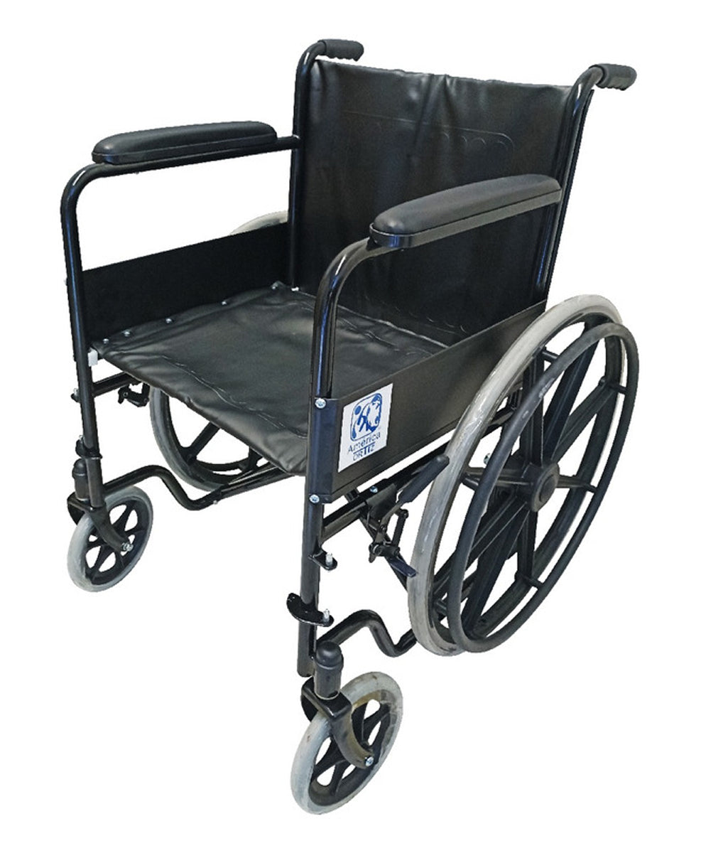 Silla de ruedas con elevapiernas rin de plastico adulto MOD. 1003P