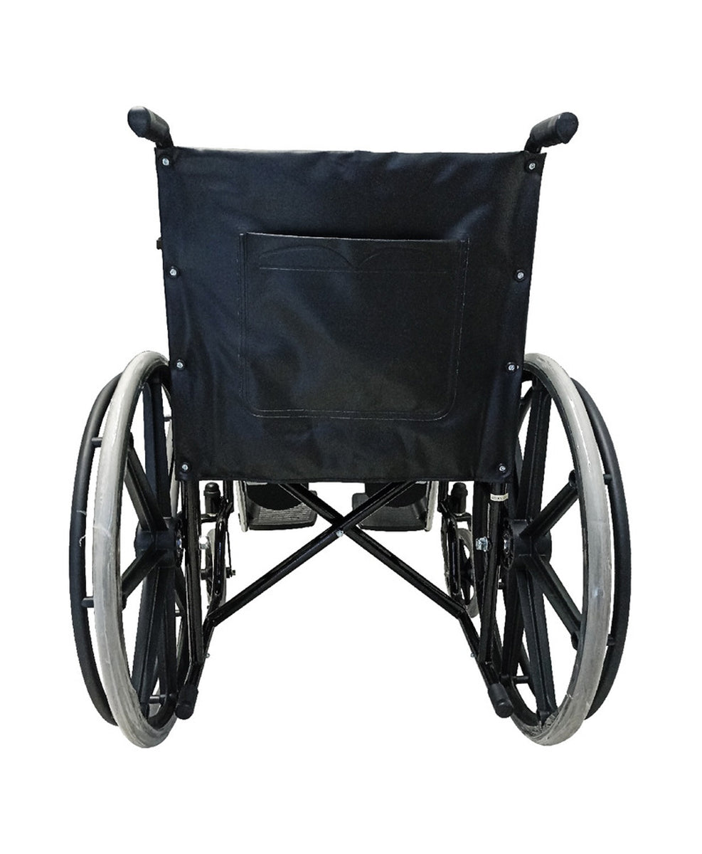 Silla de ruedas con elevapiernas rin de plastico adulto MOD. 1003P