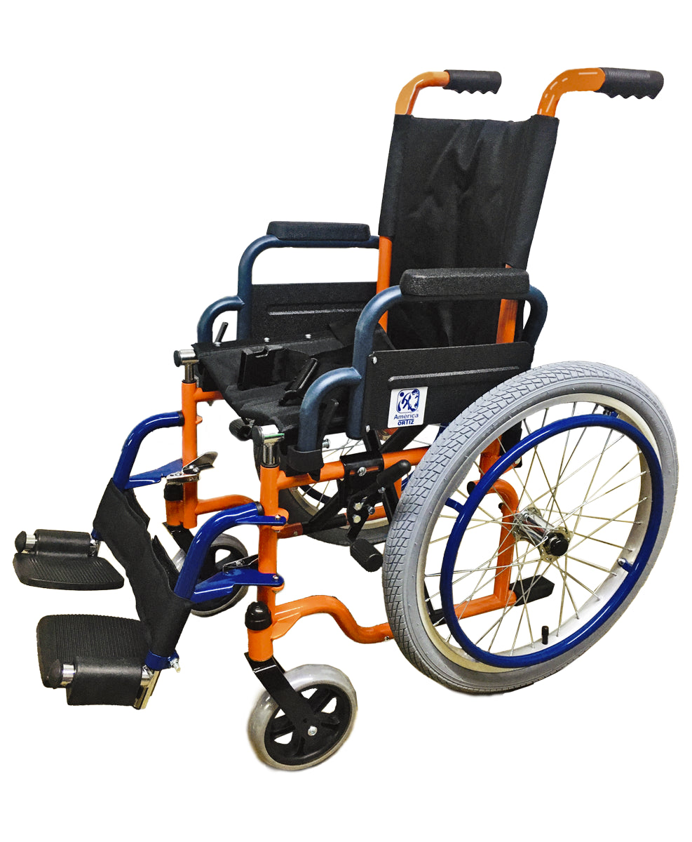 Silla de ruedas infantil multicolor con rodado todo terreno MOD. 4007RFQN