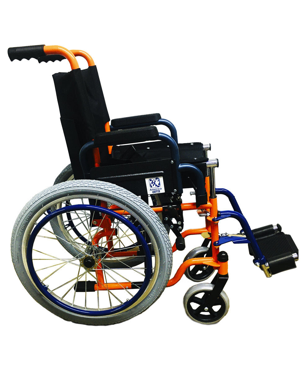 Silla de ruedas infantil multicolor con rodado todo terreno MOD. 4007RFQN