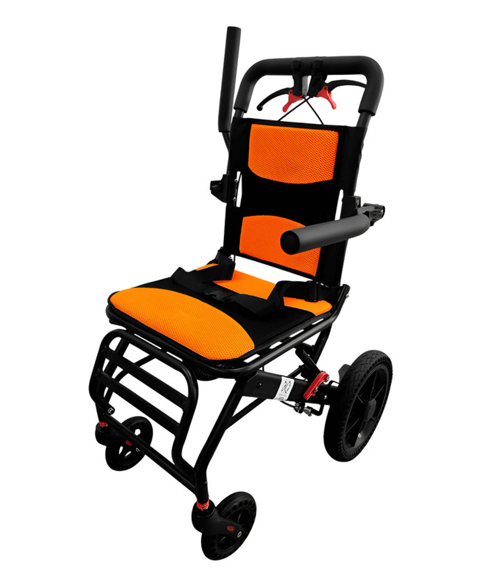 Silla de traslado de viaje ultra compacta negro con naranja MOD. 1057P