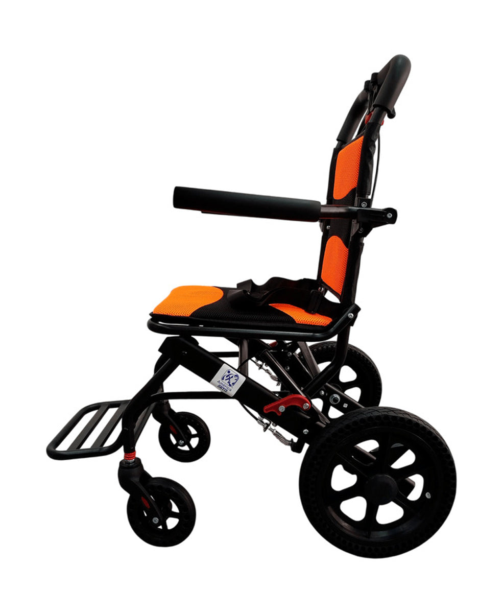 Silla de traslado de viaje ultra compacta negro con naranja MOD. 1057P