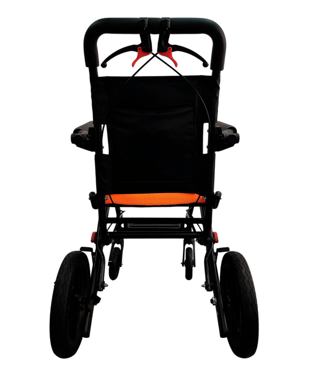 Silla de traslado de viaje ultra compacta negro con naranja MOD. 1057P