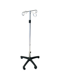 Tripie Porta Suero Venoclisis Iv Pole Con Ruedas Estrella MOD. 9103D